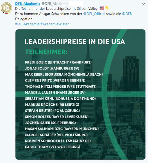 Tweet DFB Leadershipreise.