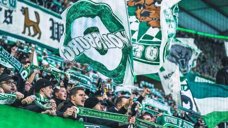 Fans des VfL Wolfsburg.