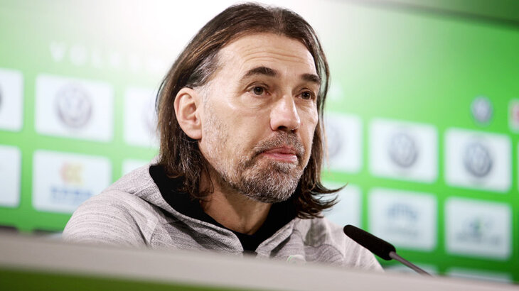 Martin Schmidt during the pre-match press conference ahead of the away clash with 1. FC Köln. 