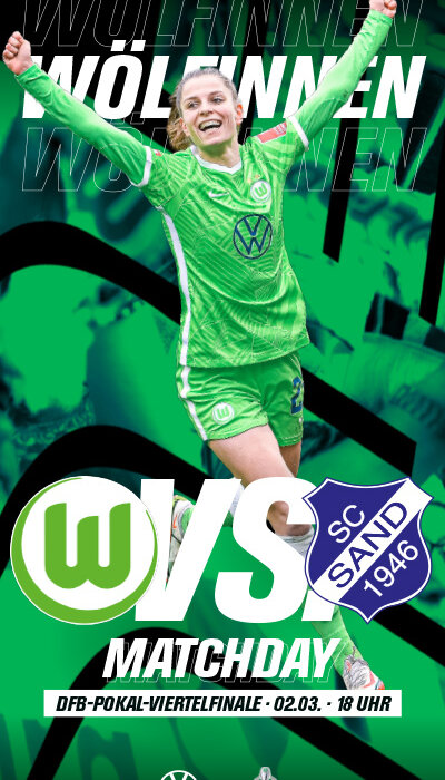 Cover des VfL Wolfsburg Magazins Unter Wölfinnen März 2022.