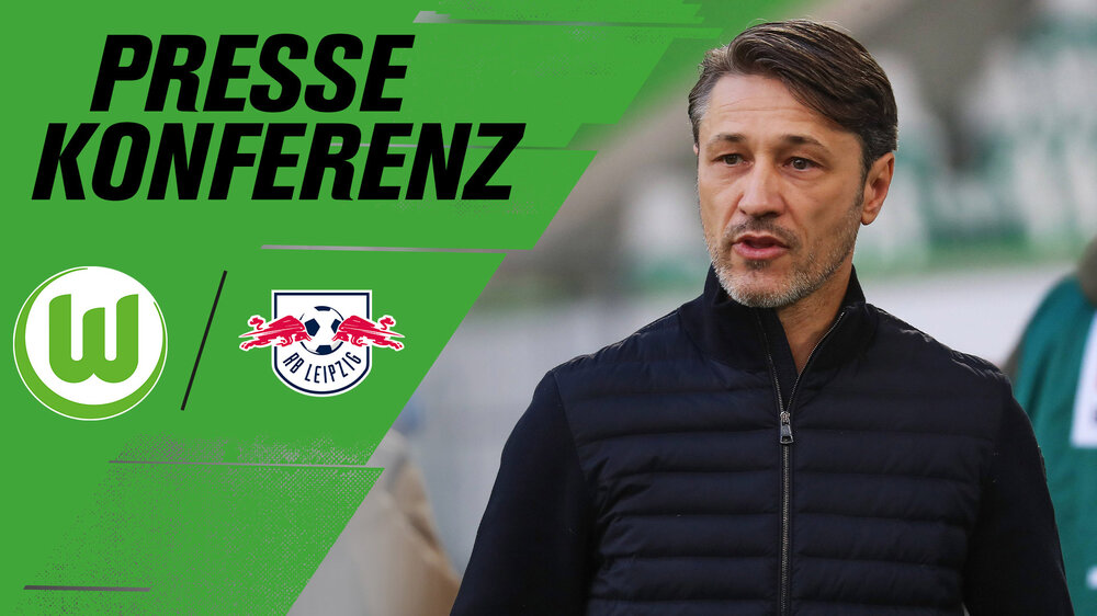 Eine VfL-Wolfsburg-Grafik zur Pressekonferenz gegen Leipzig mit Niko Kovac.