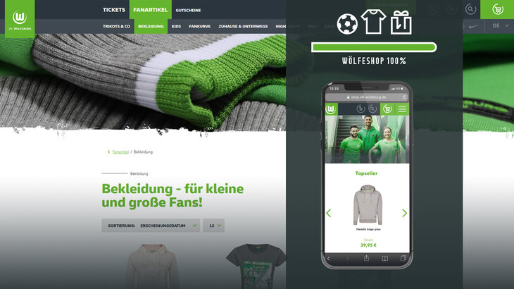 Shop des VfL-Wolfsburg.