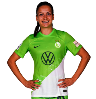 Die VfL-Wolfsburg-Spielerin Joelle Wedemeyer im Portrait.