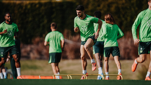 Die Spieler des VfL Wolfsburg beim Trainingslager in Portugal.