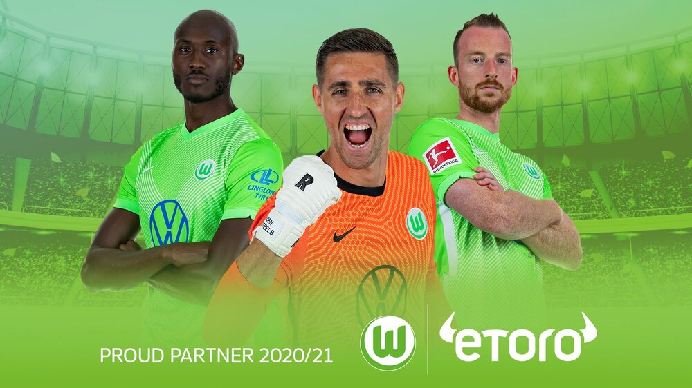 Etoro als Partner des VfL-Wolfsburg.