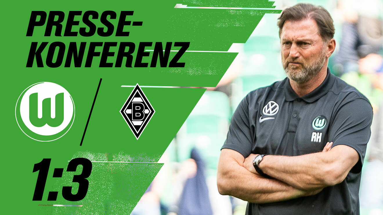 Eine VfL-Wolfsburg-Grafik zur Pressekonferenz gegen Gladbach mit Ralph Hasenhüttl.