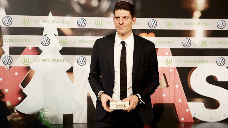 Mario Gomez during the VfL Christmas party. 