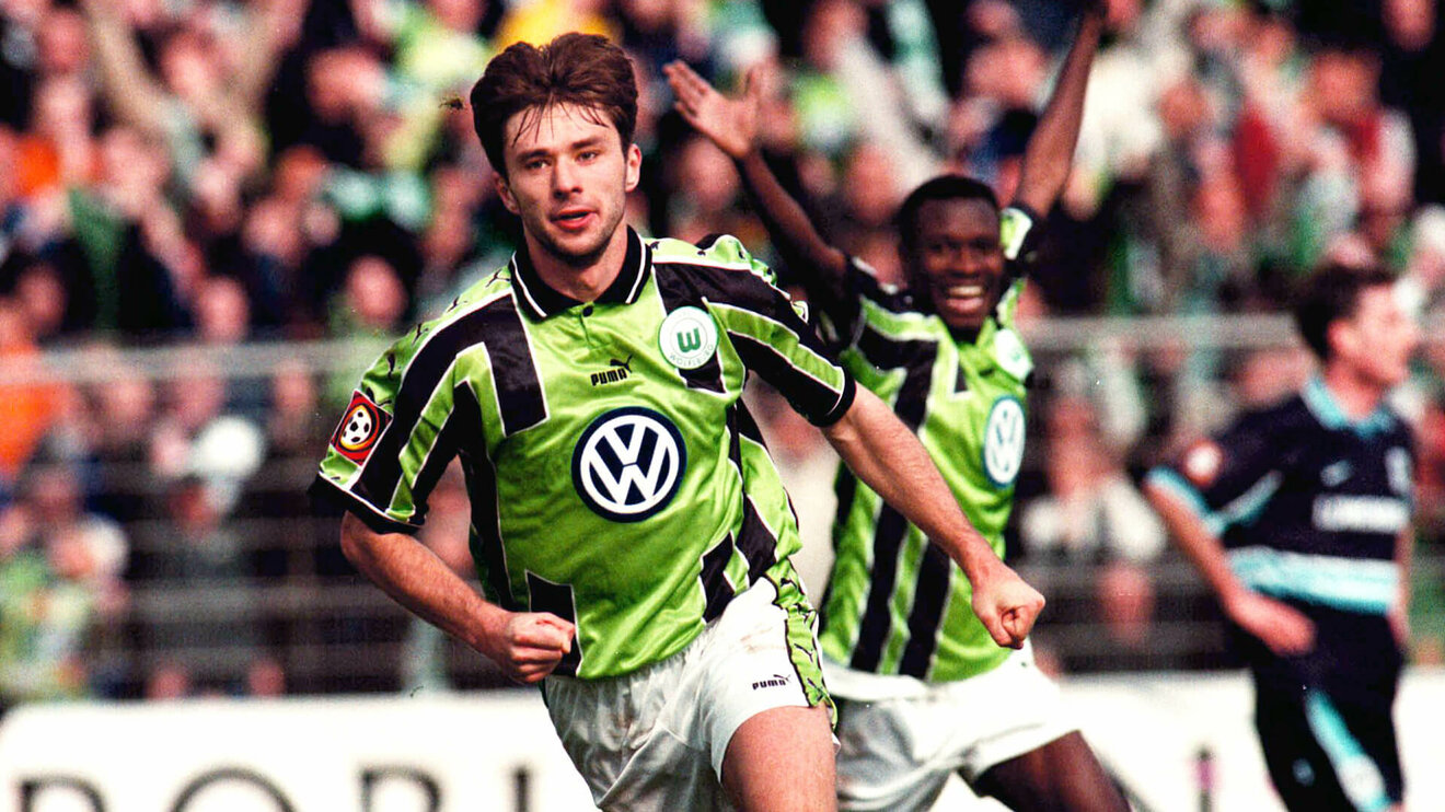 Jubel von VfL-Wolfsburg-Spieler Nowak.