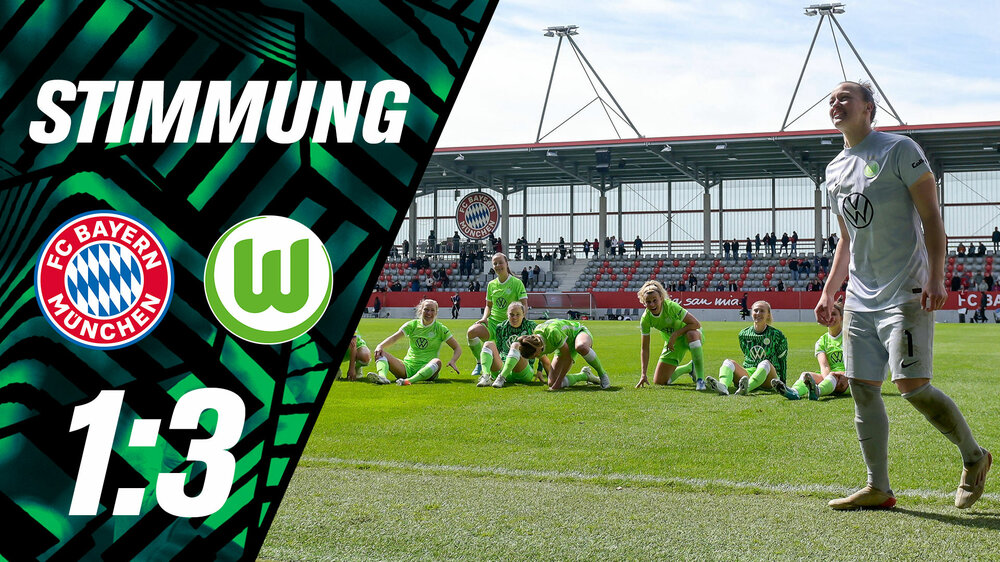 Thumbnail zum Wölve TV Stimmungsvideo nach dem Sieg der VfL Wolfsburg Frauen gegen Bayern München.