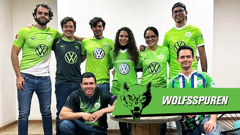Gruppenbild des mexikanischen VfL-Wolfsburg-Fanclubs.