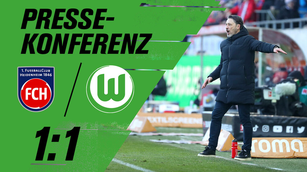 Eine VfL-Wolfsburg-Grafik zur Pressekonferenz gegen Heidenheim mit Niko Kovac.