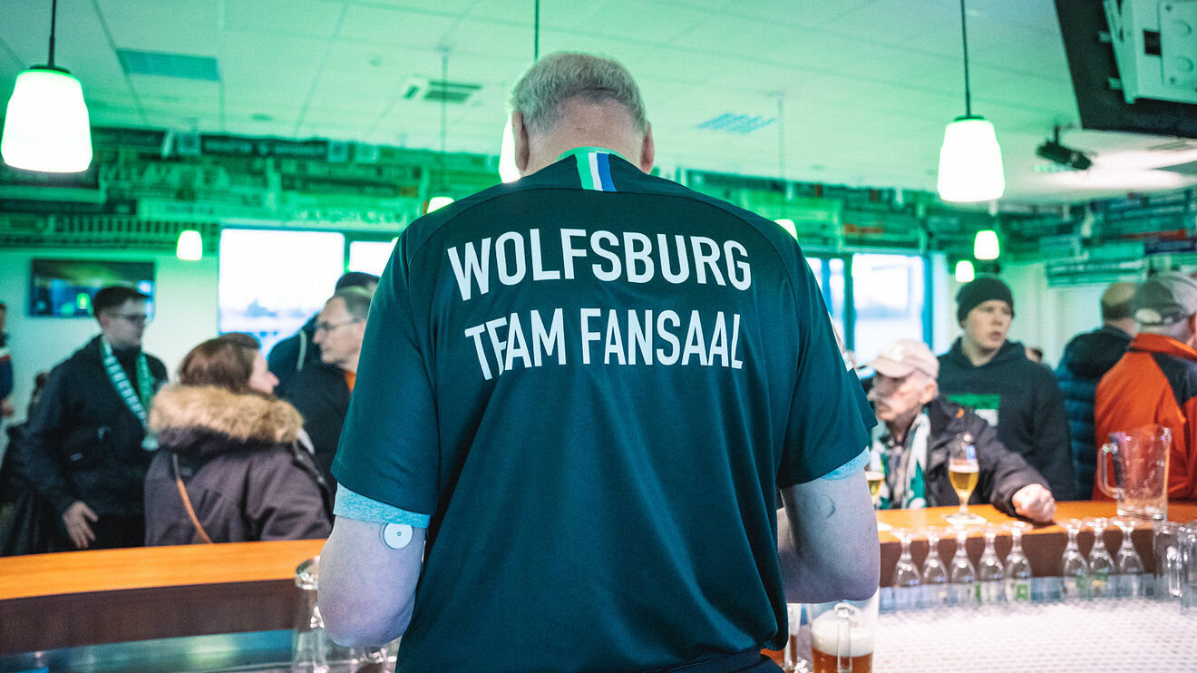 Team des Fansaal des VfL Wolfsburg.
