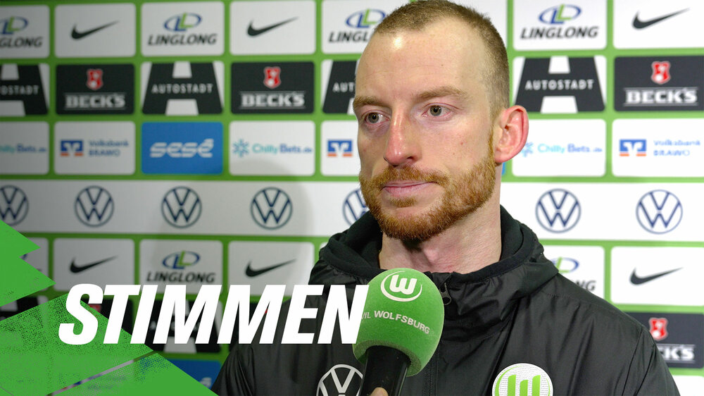 Der VfL-Wolfsburg-Spieler Maximilian Arnold beim Interview.