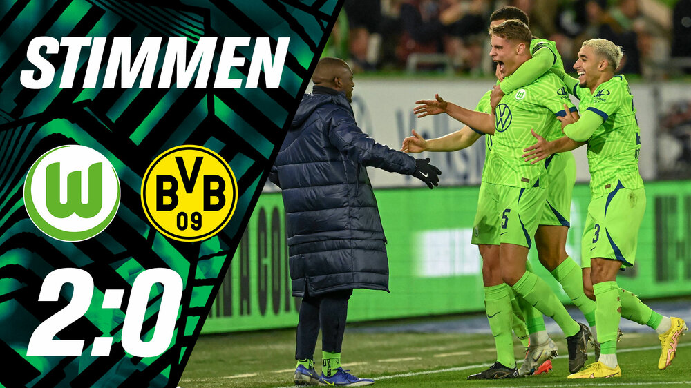 Eine VfL Wolfsburg Grafik zum Spiel gegen Dortmund.