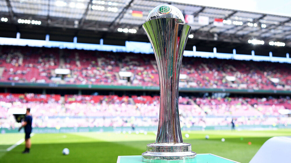 DFB-Pokal der Frauen beim Finale der Saison 2022/2023 beim Sieg des VfL Wolfsburg.