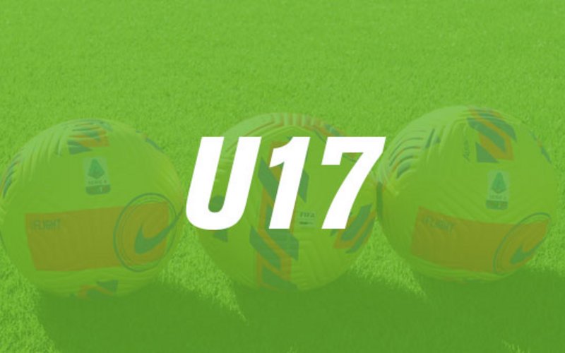 Eine VfL Wolfsburg-Grafik mit der Aufschrift "U17" auf einem grünen Hintergrund.