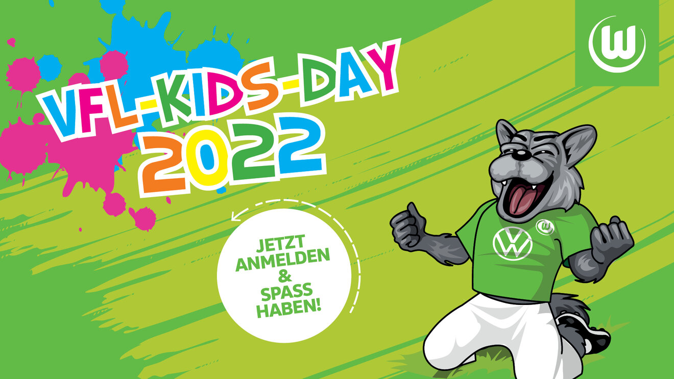 Grafik zum VfL Kids Day 2022 des VfL Wolfsburg.