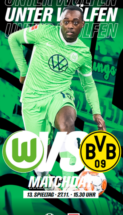 Cover für die neunte Unter-Wölfen-Ausgabe mit VfL-Wolfsburg-Spieler Jerome Roussillon.
