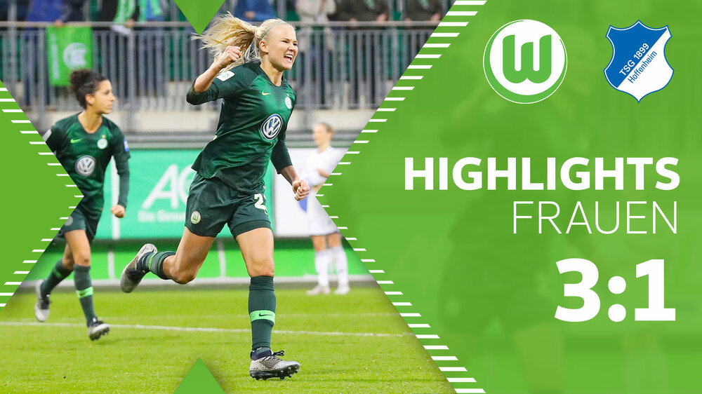 Highlights zum Spiel der Frauen des VfL Wolfsburg gegen TSG Hoffenheim.