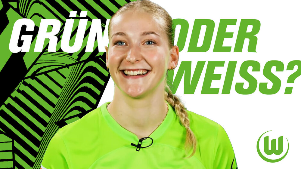 Eine VfL-Wolfsburg-Grafik mit Camilla Küver.