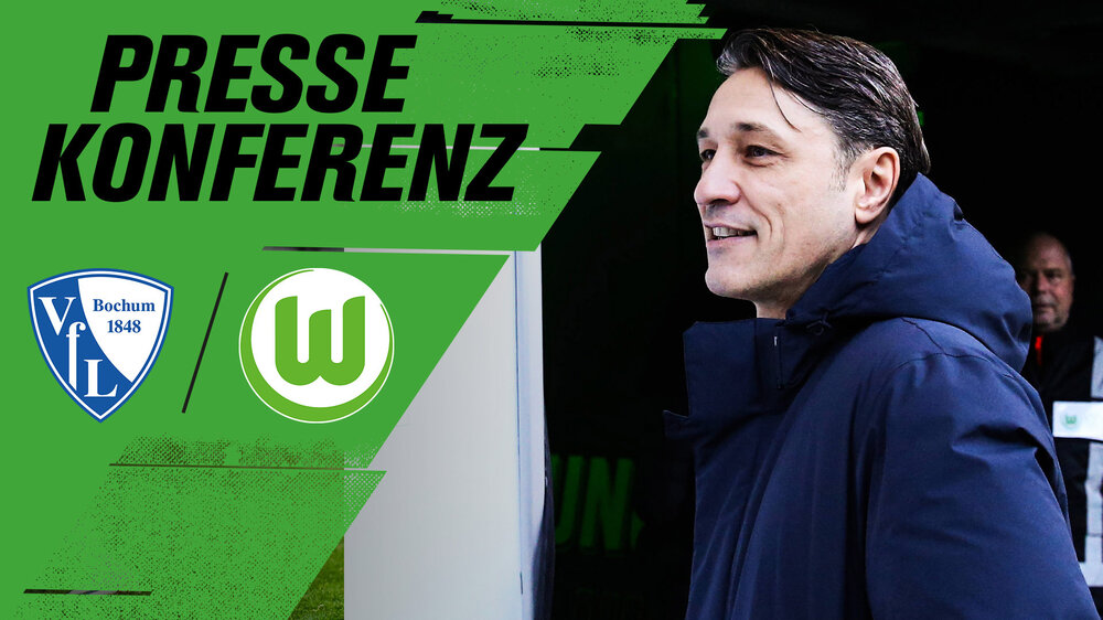 Eine VfL-Wolfsburg-Grafik zur Pressekonferenz gegen Bochum mit Niko Kovac.