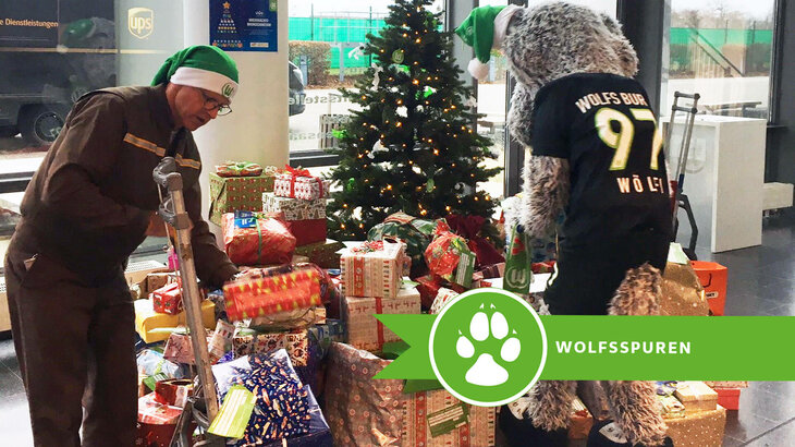 Wolfsspuren zu Weihnachten.