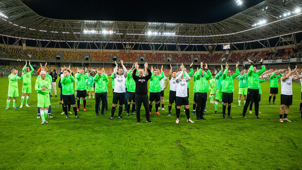 Ein Foto des VfL Wolfsburg Traditionsteams.