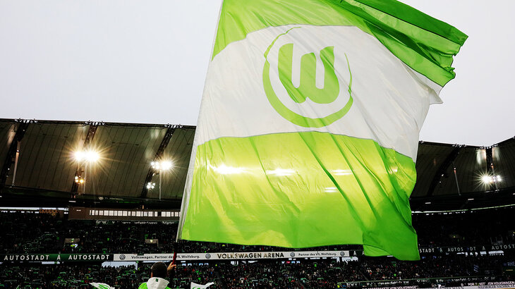 Fahne VfL-Wolfsburg.