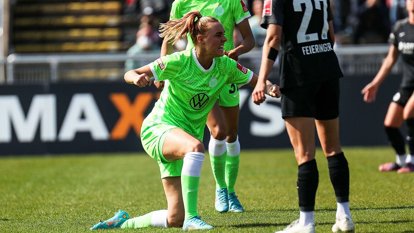 Jill Roord im Spiel der Frauen gegen Frankfurt.