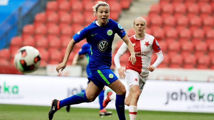 The VfL women play out a 1-1 draw in Prague and progress to the semi-finals of the Champions League. 