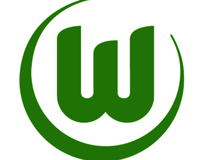 Das VfL Wolsburg Logo stellt eine Bastelvorlage dar.