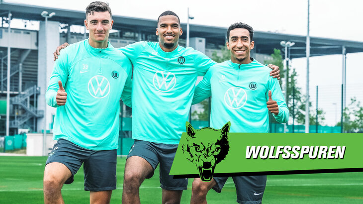 Die Wolfsspuren mit den Neuzugängen des VfL Wolfsburg Zesiger, Jenz und Tomas.