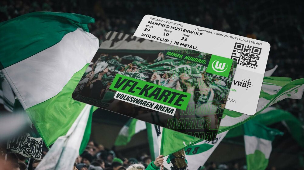 VfL Wolfsburg Grafik zur Bewerbung der Dauerkarte.