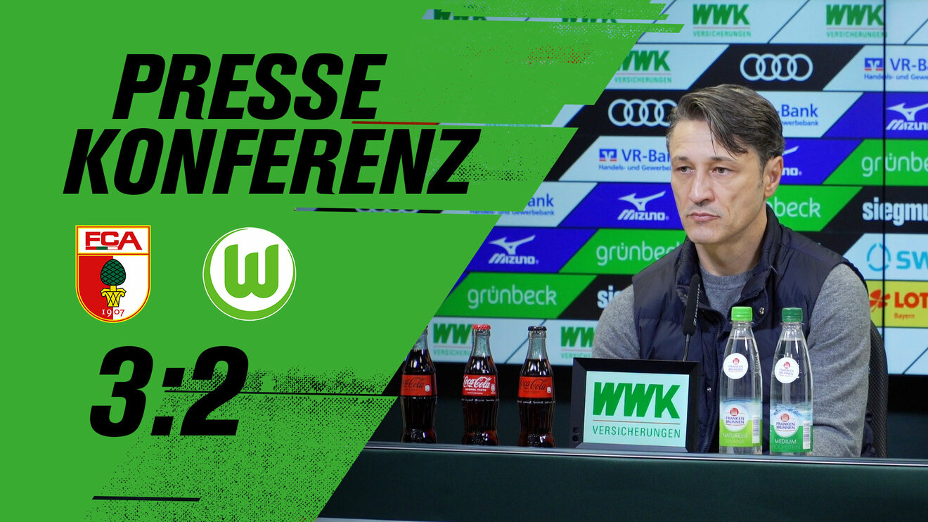 Pressekonferenz mit VfL-Wolfsburg-Trainer Kovac nach dem Spiel gegen Augsburg.