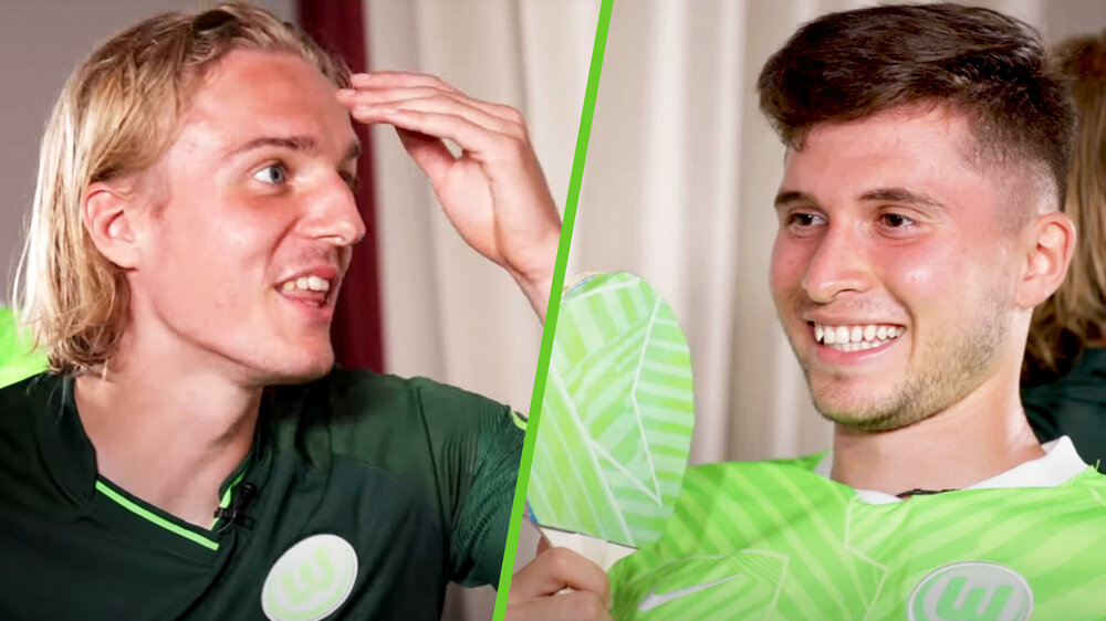 Im Zimmerduell-Video von Wölfe TV spielen Sebastian Bornauw und Elvis Rexhbecaj vom VfL Wolfsburg gegeneinander.