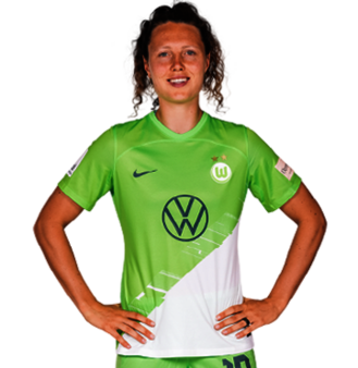 Eine Nahaufnahme von Fenna Kalma vom VfL Wolfsburg für ihr Profilbild.
