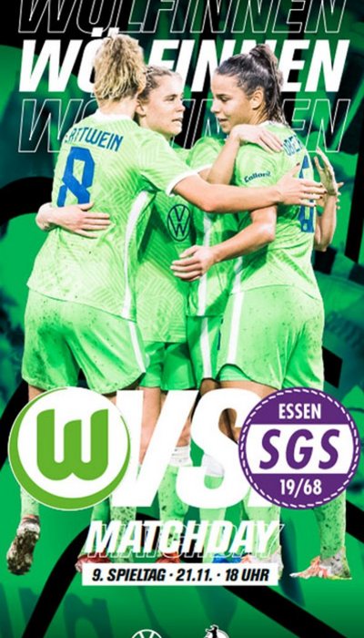 Cover des VfL Wolfsburg Magazins Unter Wölfinnen Ausgabe 8.