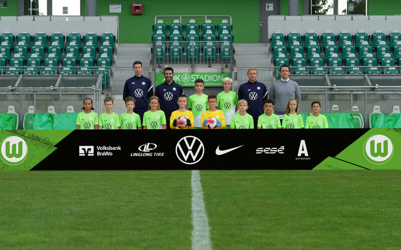 Mannschaftsbild der U12 vom VfL Wolfsburg.