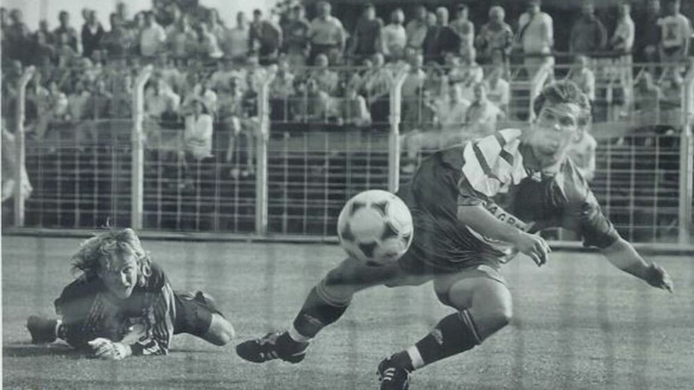 Eine Spielszene aus dem Aufstiegsspiel des VfL Wolfsburg.