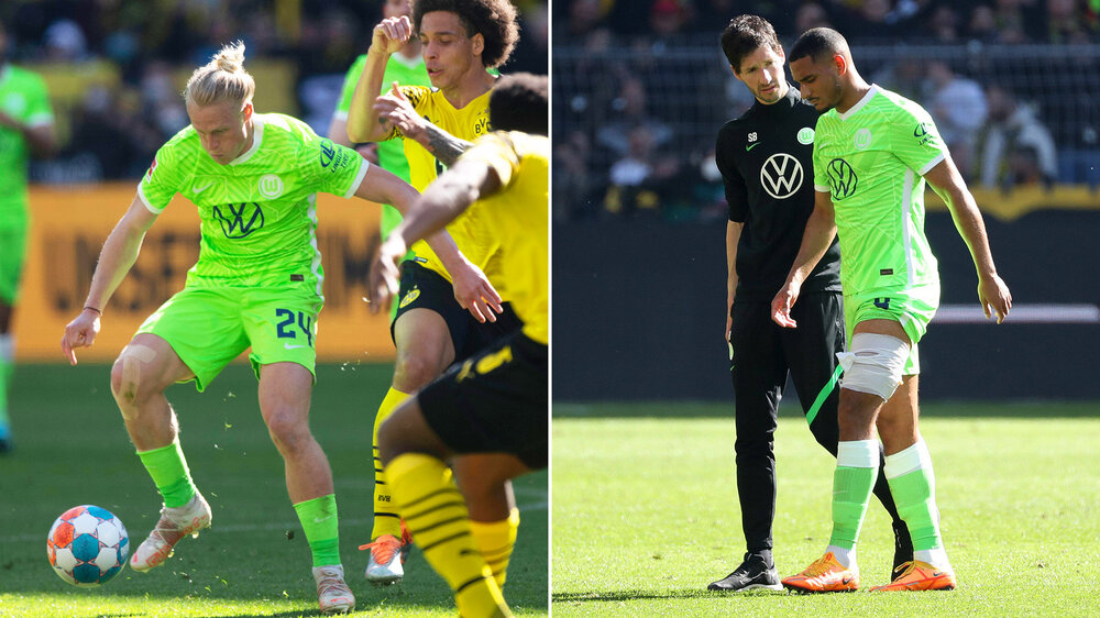 Verletzte Schlager und Lacroix beim Spiel gegen Dortmund.