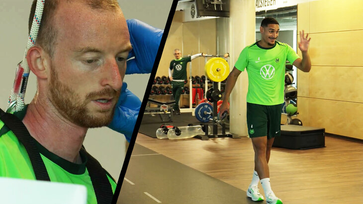 Eine VfL-Wolfsburg-Grafik zu den Leistungstests mit Arnold und Lacroix.