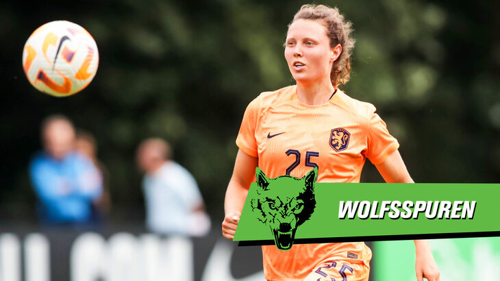 Die Wolfsspuren mit VfL-Wolfsburg-Spielerin Kalma im Trikot der niederländischen Nationalmannschaft.