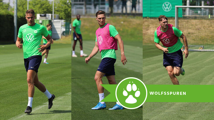 Wolfsspuren mit den Spielern des VfL-Wolfsburg Micky Van-deVen, Bartosz Bialek, Kilian Fischer.