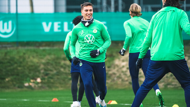 VfL-Wolfsburg-Spieler Kilian Fischer im Training.