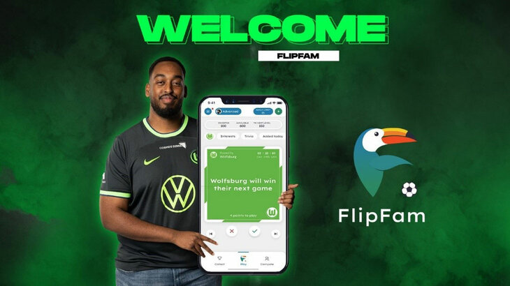 Neue Partnerschaft zwischen FlipFam und dem VfL Wolfsburg.