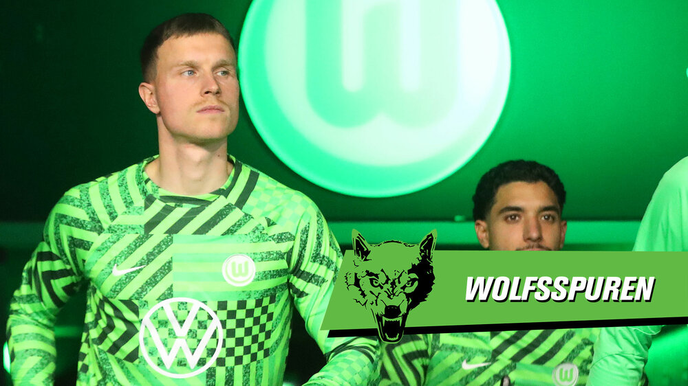 Yannick Gerhardt im Spielertunnel des VfL Wolfsburg.