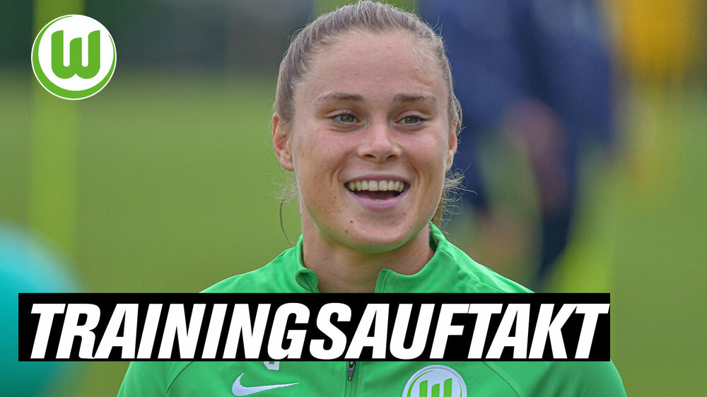 Eine VfL Wolfsburg-Grafik mit Ewa Pajor und der Aufschrift Trainingsauftakt.
