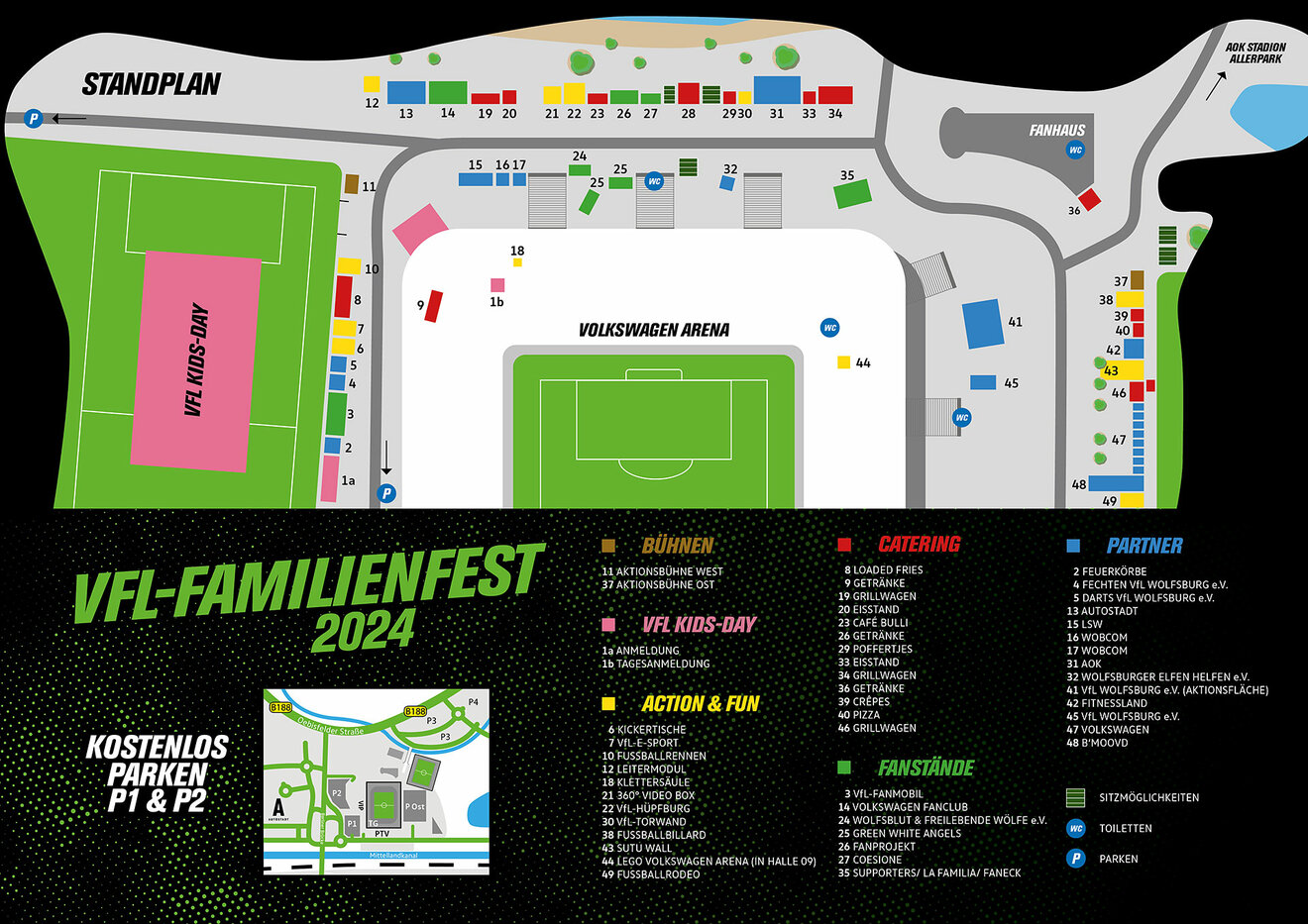 Standplan Stadionfest Volkswagen Arena.
