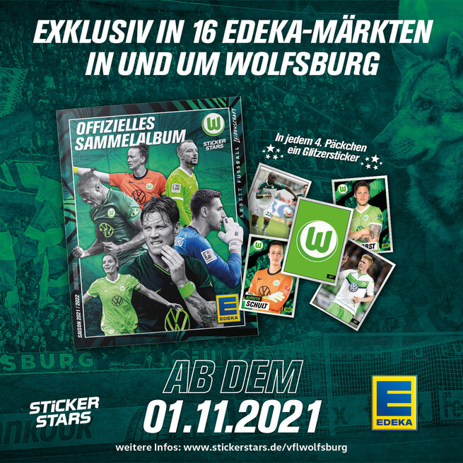 VfL Wolfsburg-Sammelalbum Werbegrafik.