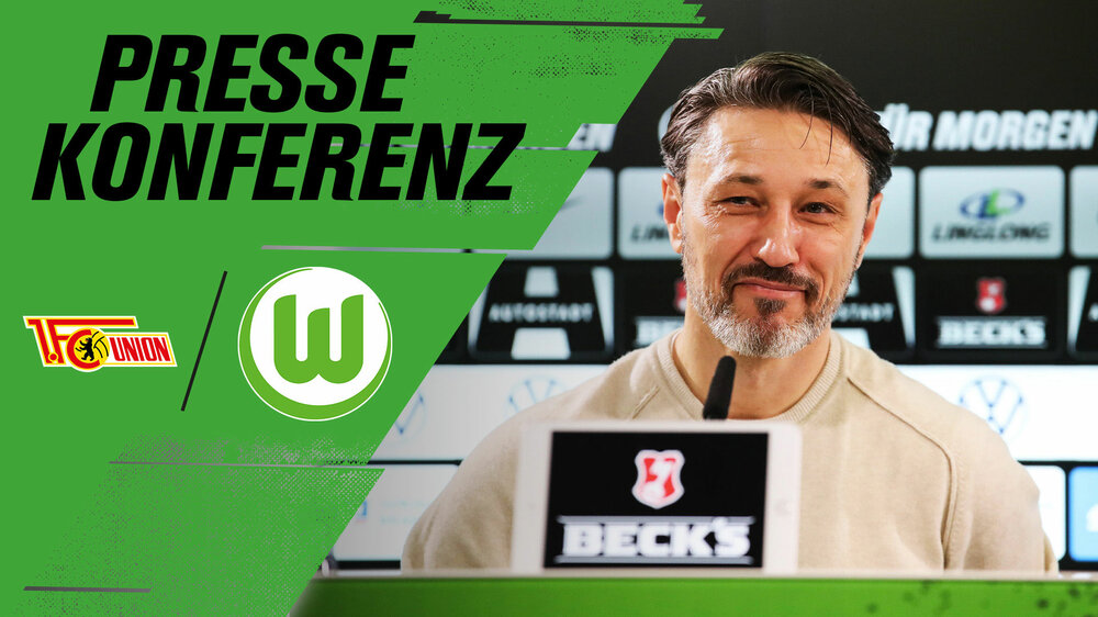 VfL-Wolfsburg-Grafik zur Pressekonferenz gegen Union Berlin mit Niko Kovac.